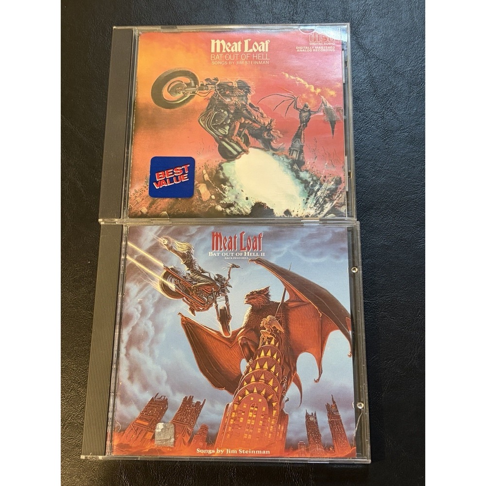 Meat Loaf Bat out of Hell / Bat out‎ of Hell II Lot of 2 CDs